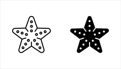 Obraz premium Starfish vector set for summer design elements vector illustration on white background.