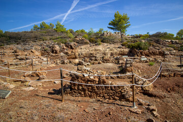 Impressive view on the historical site of Lavrion Ancient Silver Mines