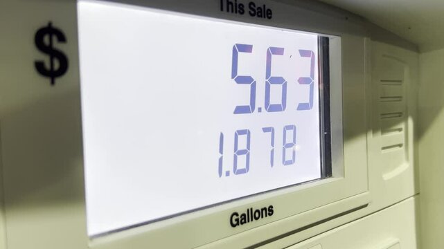 Gas prices rising display   