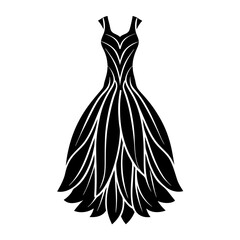 dress icon silhouette vector illustration.