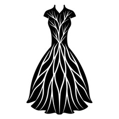 dress icon silhouette vector illustration.