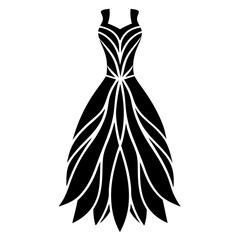dress icon silhouette vector illustration.