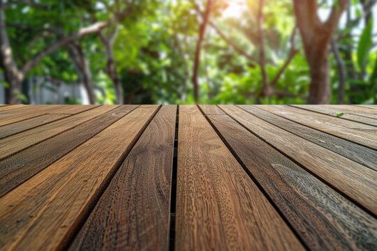 Decking. Ipe Wood Deck and Modern House Design with Wooden Patio View