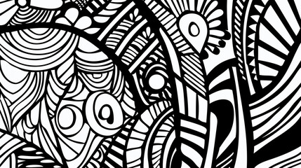 Adult colouring book page	
