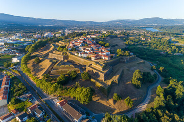 aerial photo from drone of Valença do Minho, Portugal.