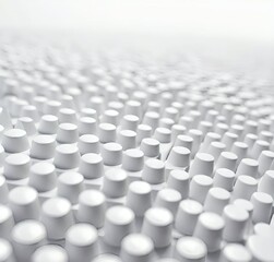Fototapeta premium white pills on white background, business, technology, internet, sphere, design, concept, pattern, illustration, pill, button, texture
