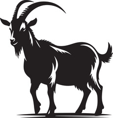 goat vector sillhouette art ,vector illustration 