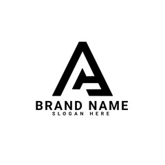 Elegant letter A logo design, black in color and suitable for use as a company logo