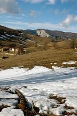Le plateau en hiver, Parc naturel régional du Vercors, 38, Isere, Region Rhone Alpes, France