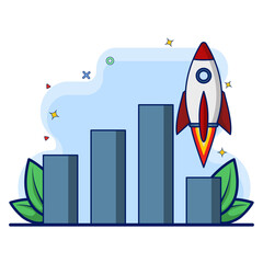 Business Profit Concept, financial success and money growth, business analysis and planning, Business growth, marketing growth vector illustration. Flat design for various purposes.