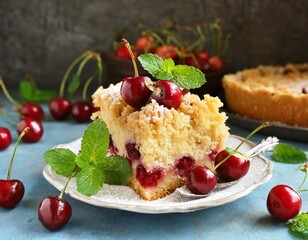 Stück Kirschstreusel