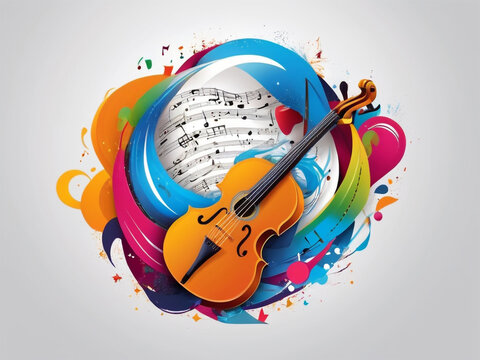 abstract background with guitar