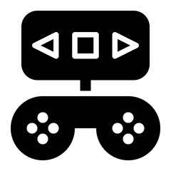 game, gaming, video game, joystick, entertainment, game controller solid glyph icon