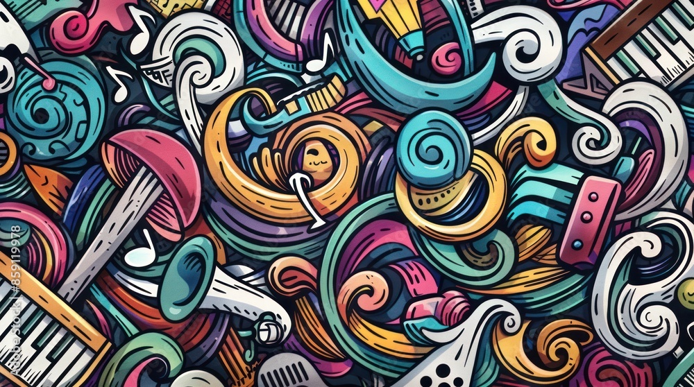 Wall mural arts style background