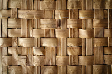 Fototapeta premium woven texture on a bamboo wicker background, 