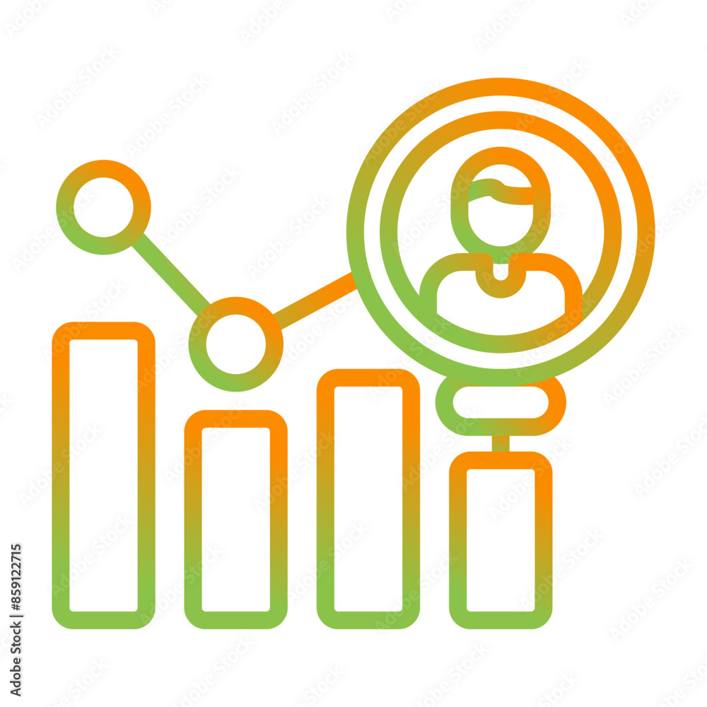 Wall mural customer analytics vector icon