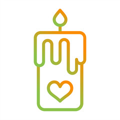 Romantic candle Vector Icon