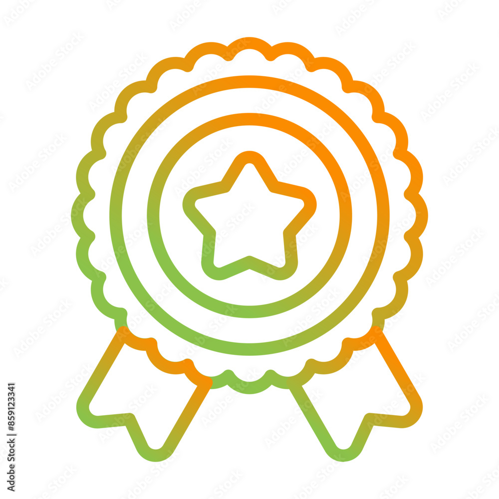 Poster medal vector icon