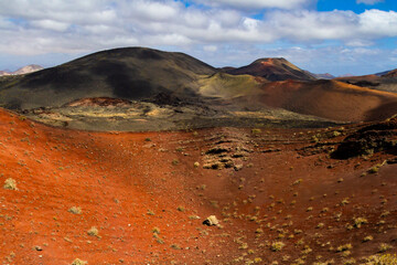 Timanfaya National Park  also known as Fire Mountains ( Las Montañas del Fuego ). Volcanic...