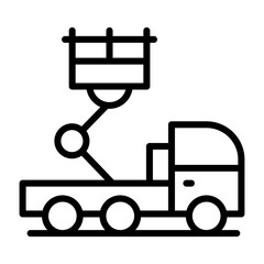 Ladder Truck Vector Icon