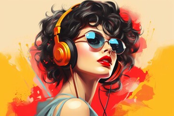 Dive into the nostalgia of the s and s with vintage fashion and retro vibes in stunning girl illustrations.