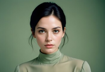 Fototapeta premium Beautiful elegant woman front view photo