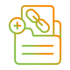 Document Insert Link Vector Icon