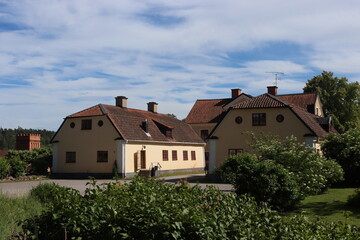 Sweden. Houses in Stugefors, near Linköping. Östergötland province. 