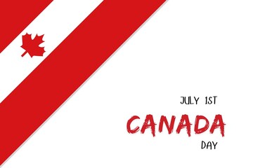 Fototapeta premium Happy Canada Day background vector illustration. 