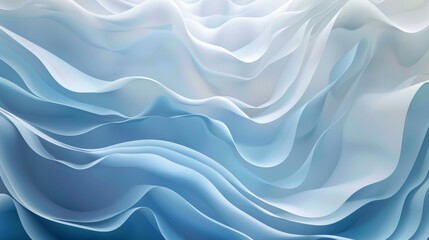 Obraz premium Abstract wave-like blue and white patterns