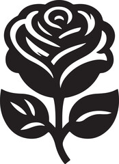 Rose Silhouette vector logo