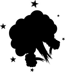 Comic speech bubble for different emotions. Comic explosion. Vector illustration