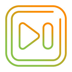 Next Track Square Vector Icon