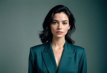 Beautiful elegant woman front view photo