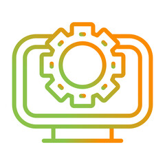 Desktop Computer Vector Icon