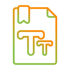 Text Size Vector Icon