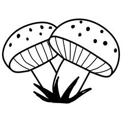 cute doodle mushroom