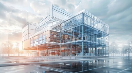 Engineering Architecture Structural Design: A 3D visualization of structural design concepts in engineering and architecture