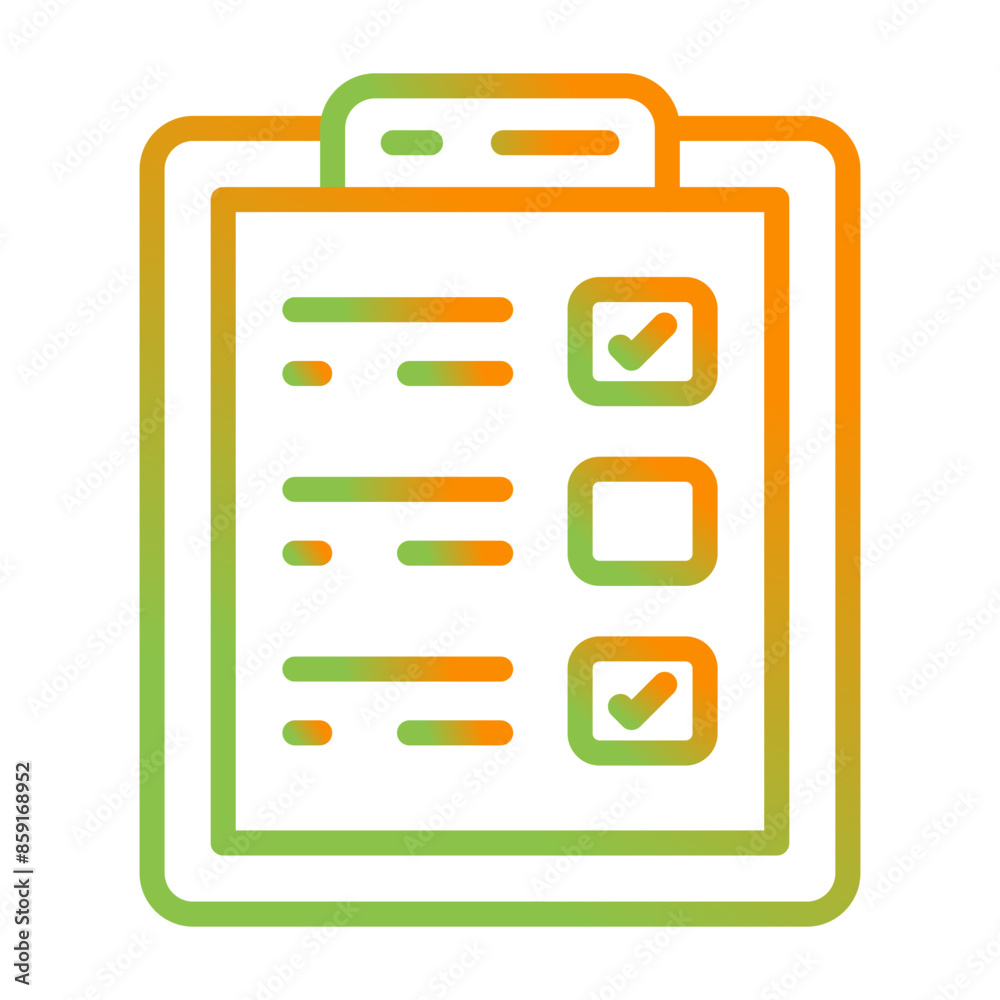 Wall mural checklist vector icon