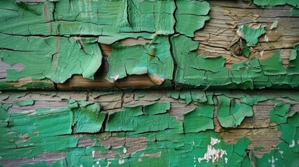 Cracked paint on Tallinn s aged wooden wall showcasing typical green hue of Estonia s historic sites
