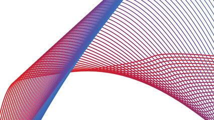 White abstract background with red and blue curve line for backdrop or presentation