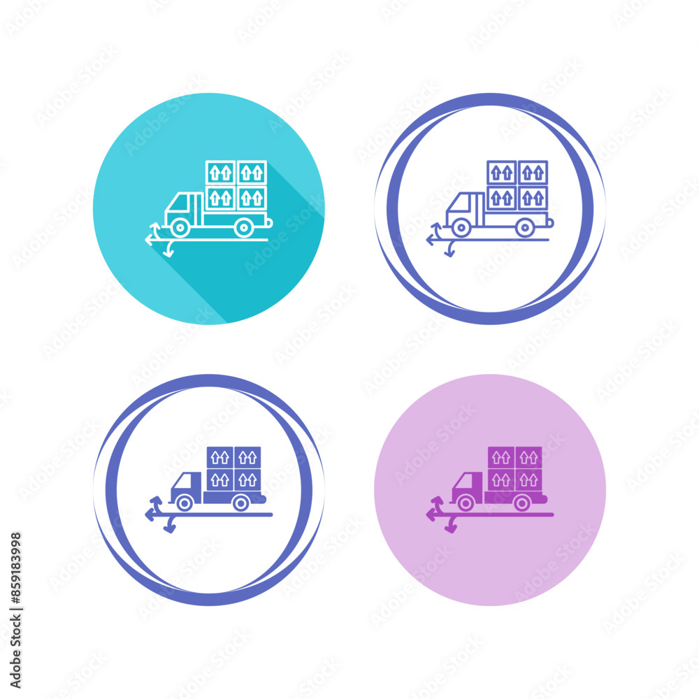 Sticker multiple delivery points vector icon