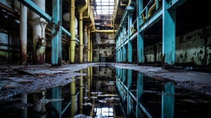 Deteriorating water treatment plant, forgotten infrastructure