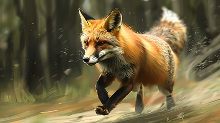 Red fox. 