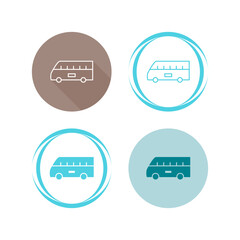 Bus on Airport Vector Icon