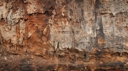 Surfaces resembling ancient cave walls.