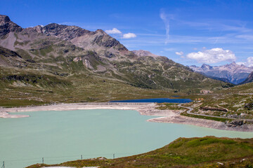 View of Lago Bianco in Swiss