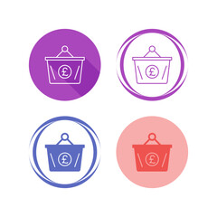 Pound Basket Vector Icon