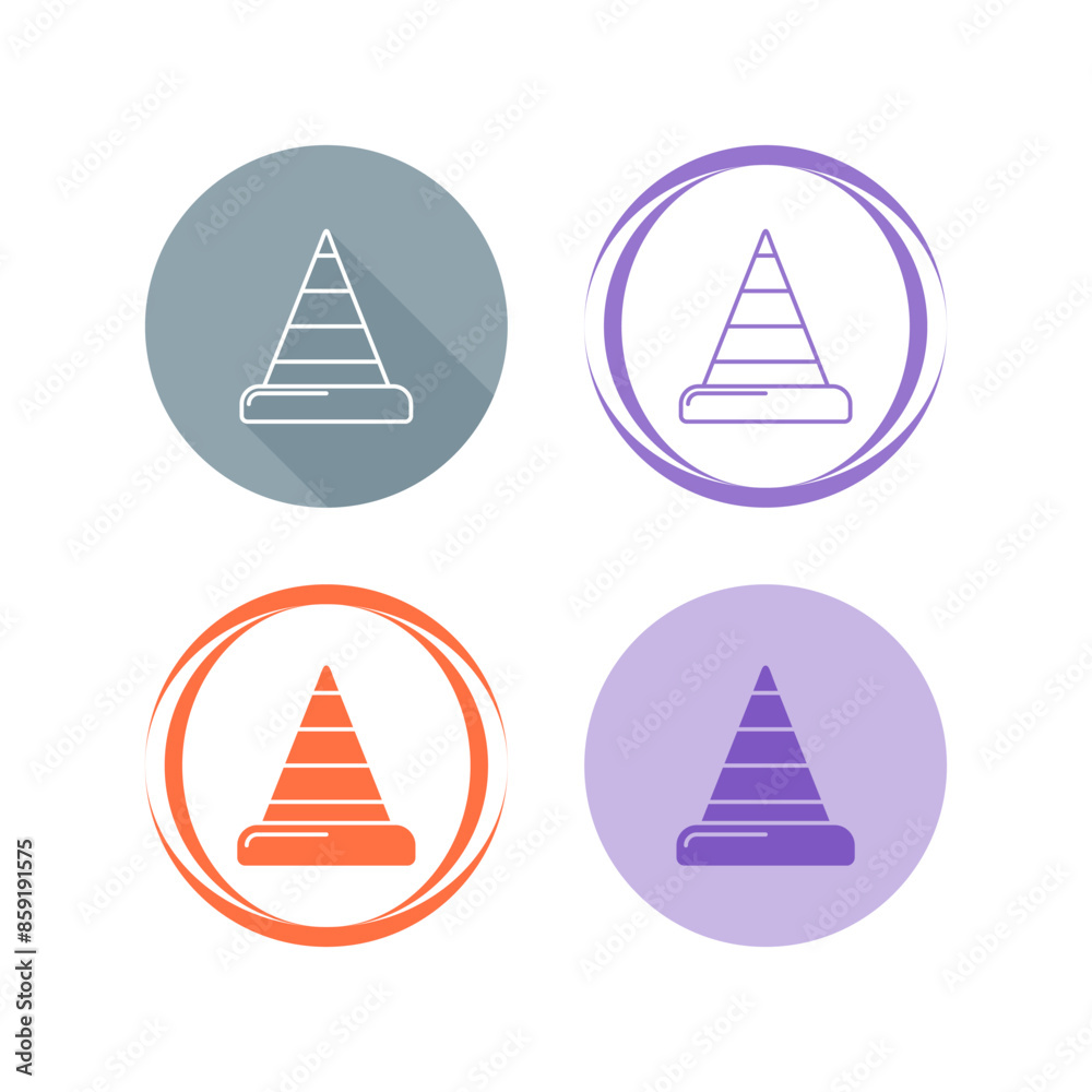 Wall mural cone vector icon