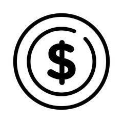 Dollar Currency Icon Ideal for Finance and Money Transactions